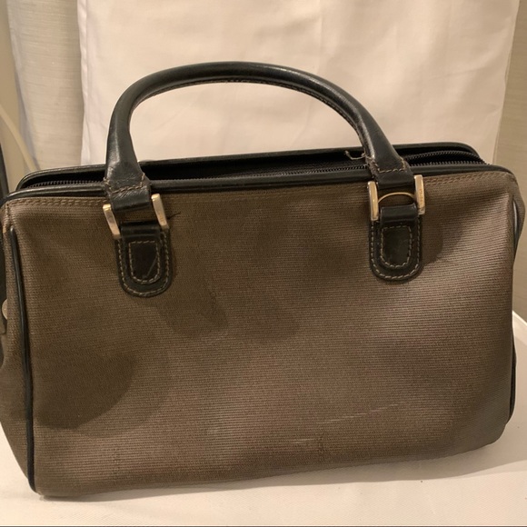 FENDI brown black Boston top handle purse vtg - Picture 5 of 13